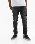 Purple Jeans Skinny Twist Black