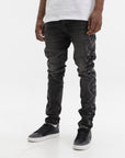 Purple Jeans Skinny Twist Black
