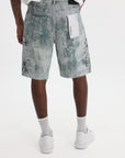 Purple Shorts Worn Camouflage Light Indigo-AL Capone Premium