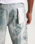 Purple Shorts Worn Camouflage Light Indigo-AL Capone Premium