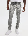 Purple Jeans Skinny Reverse Foil Off-White