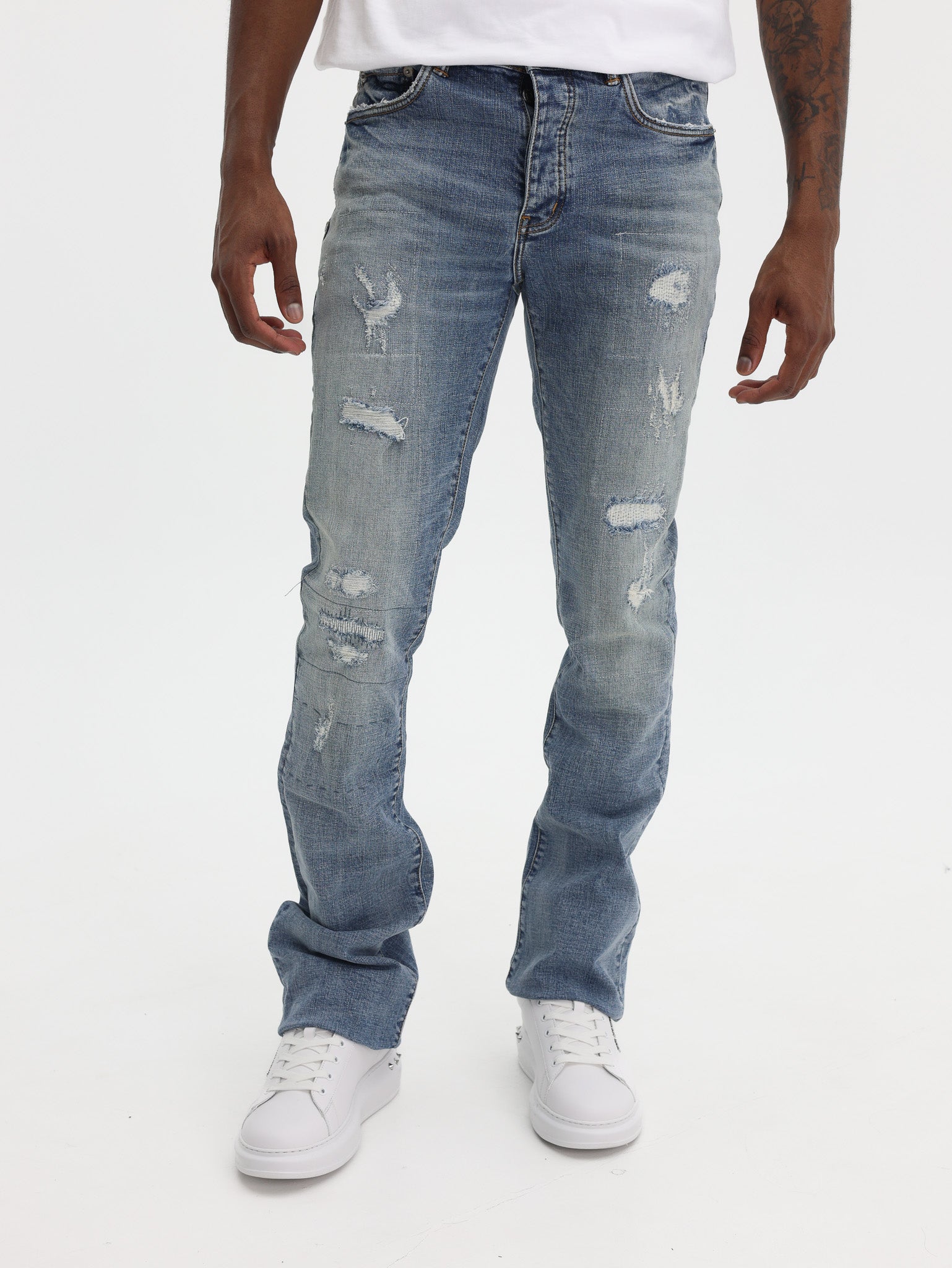 Purple Jeans Super Stack Flare Light Indigo-AL Capone Premium