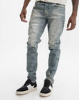 Purple Jeans Skinny Printed Indigo