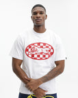 Ice Cream T-Shirt Checker Running Dog White