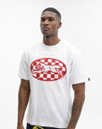 Ice Cream T-Shirt Checker Running Dog White