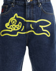 Ice Cream Denim Shorts Running Dog Indigo