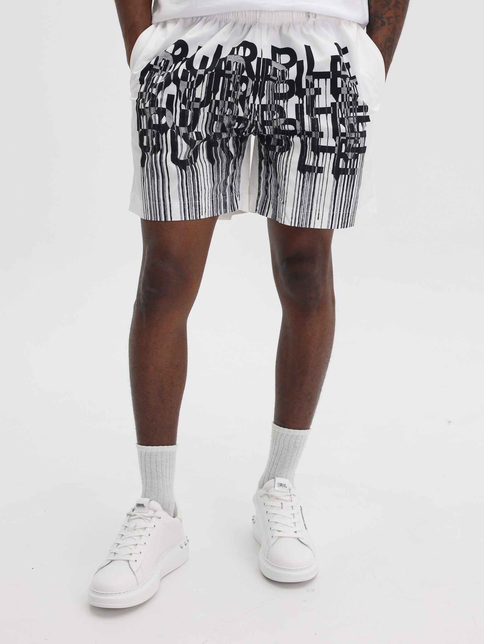 Purple Shorts All Round White-AL Capone Premium