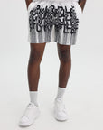 Purple Shorts All Round White