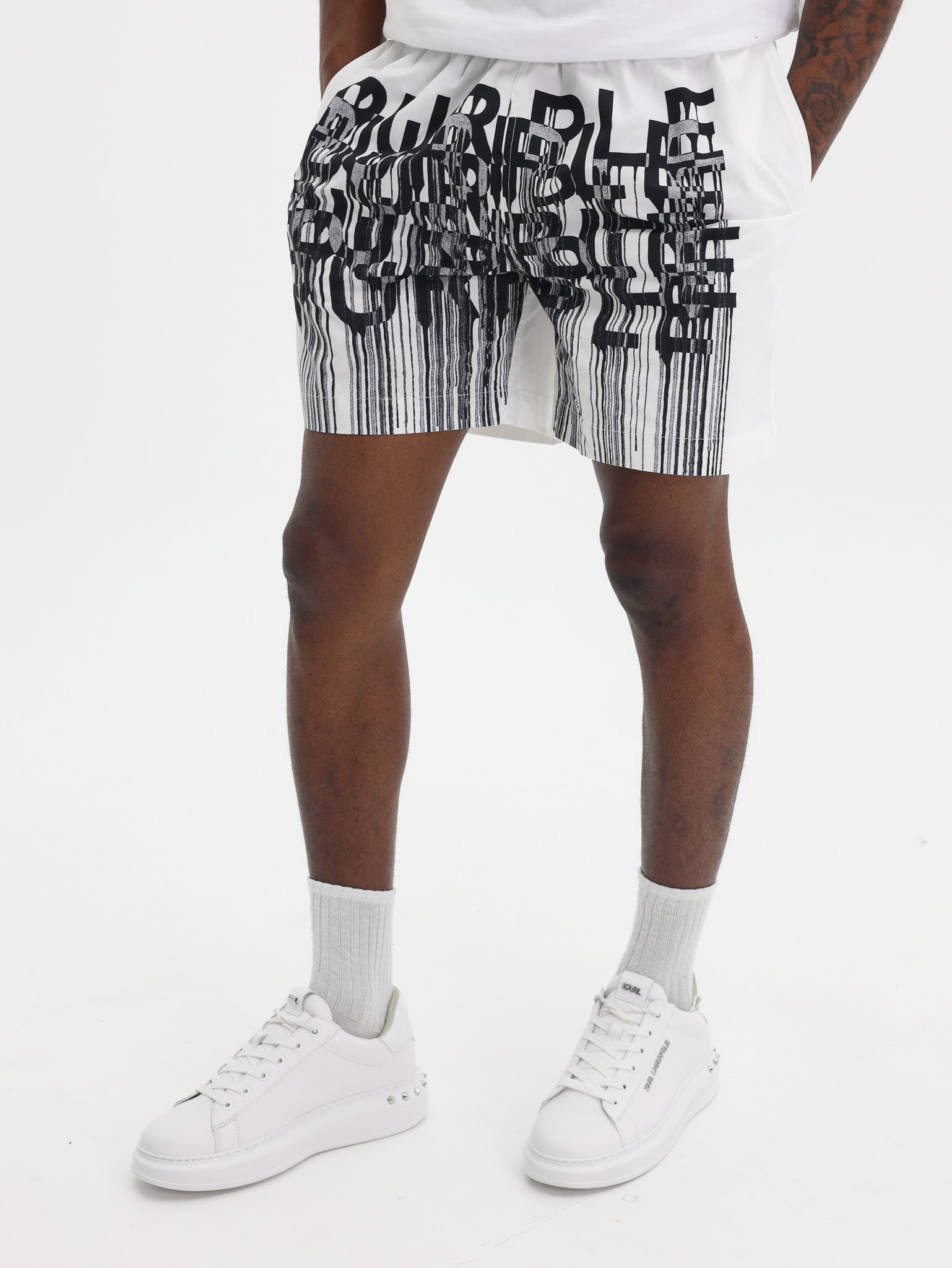 Purple Shorts All Round White-AL Capone Premium