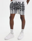 Purple Shorts All Round White