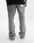 Purple Jeans Dirty Fade Down Rip Indigo