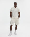 Purple Golfer Terry Towel Off-White