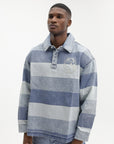 Billionaire Boys Club Shirt Script Denim Long Sleeve Rugby Light Wash Blue
