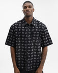 Billionaire Boys Club Denim Shirt Diamonds & Dollars Oversized Ss Black