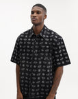 Billionaire Boys Club Denim Shirt Diamonds & Dollars Oversized Ss Black