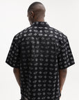 Billionaire Boys Club Denim Shirt Diamonds & Dollars Oversized Ss Black