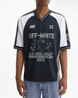 Off - White T-Shirt Soccer V-neck Black