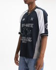 Off - White T-Shirt Soccer V-neck Black
