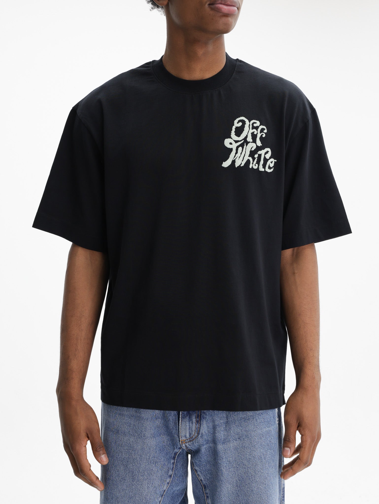 Off - White T-Shirt Grass Ink SS Black - AL Capone Premium