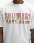 Billionaire Boys Club T-Shirt Straight Logo Gradient Diamonte White