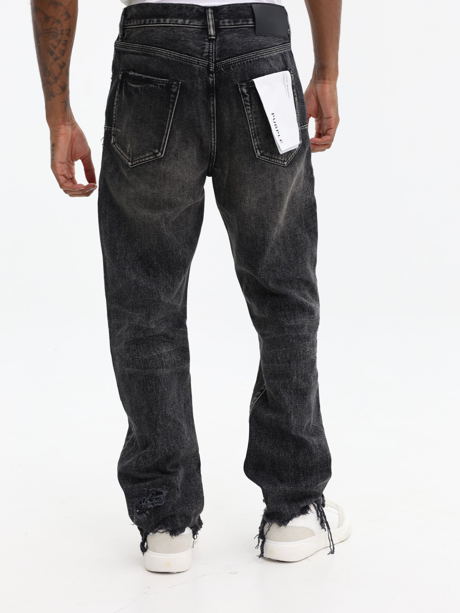 Purple Jeans Repair Blowouts Black - AL Capone Premium
