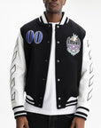 Off - White Jacket Jewels Leather Black