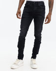 Purple Jeans Skinny Hotfix Logo Black