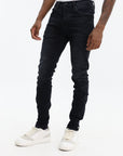 Purple Jeans Skinny Hotfix Logo Black
