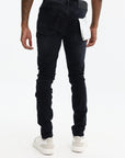 Purple Jeans Skinny Hotfix Logo Black