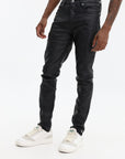 Purple Jeans Skinny Mono Embossed Film Black