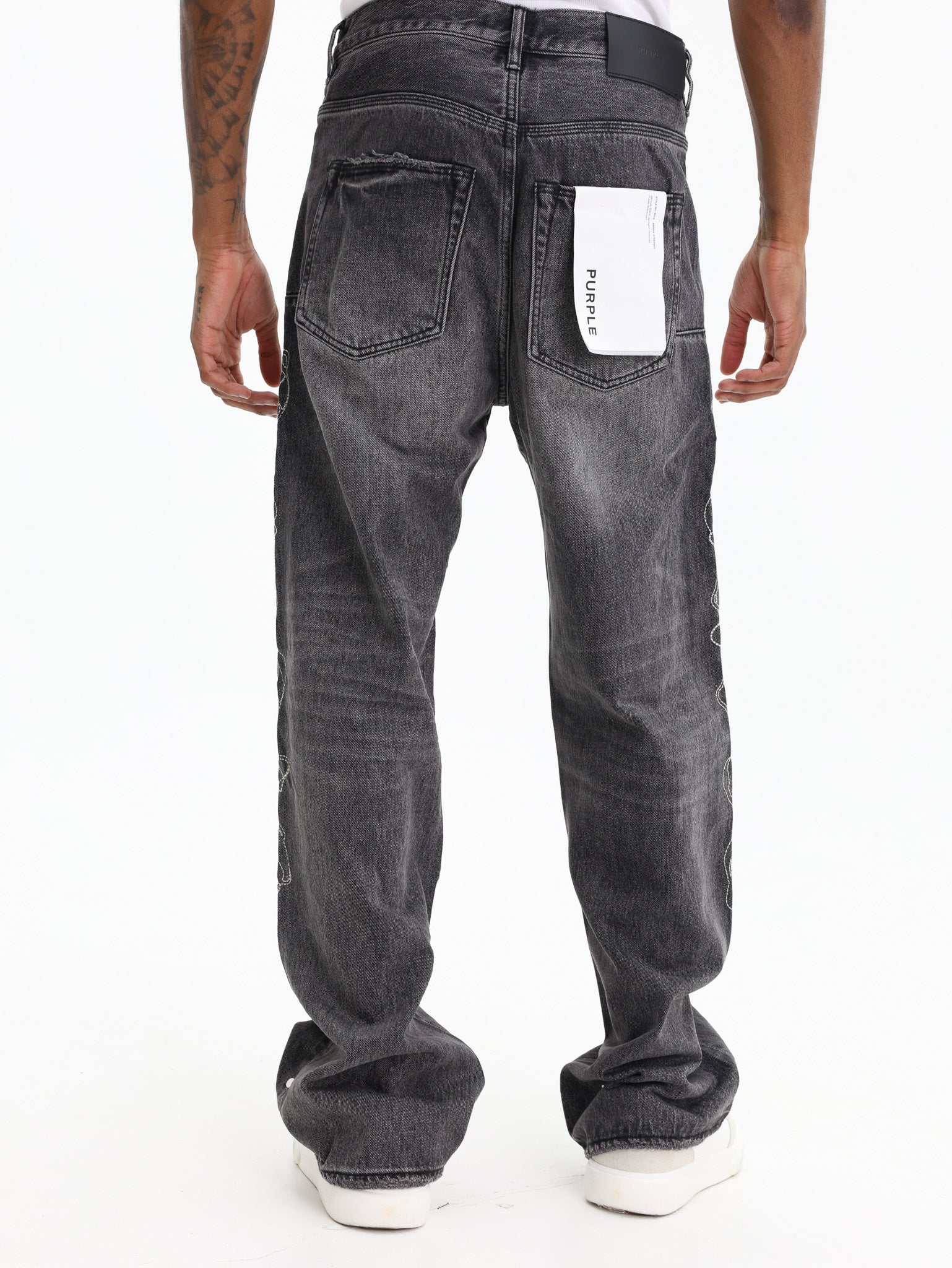Purple Jeans Traced Gothic Wordmark Black - AL Capone Premium