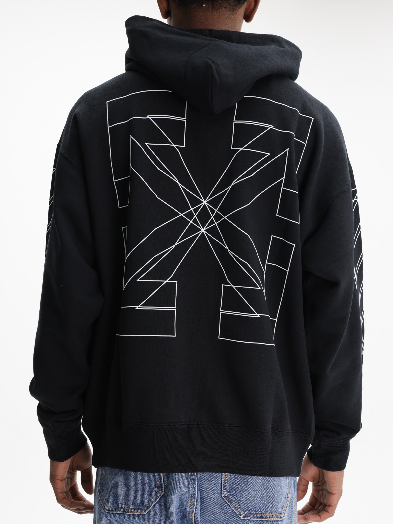Off - White Hoodie Big Double Arrow Black - AL Capone Premium