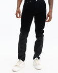 Purple Jeans Skinny Flock Dipped Black