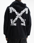 Off - White Hoodie Heraldic Treshold Black