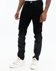 Purple Jeans Skinny Flock Dipped Black