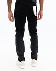 Purple Jeans Skinny Flock Dipped Black