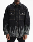 Off - White Shirt Military Over Multi Colour