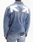Off - White Jacket Half Arrow Denim Medium Wash
