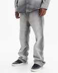 Off - White Jeans Diag Slim Relaxed Grey