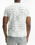 Off - White T-Shirt Big Double Arrow Light Blue