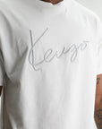 Kenzo T-Shirt Signature Embroidery Off White