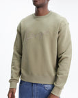 Kenzo Sweater Signature Embroidery Khaki