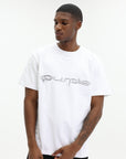 Purple T-Shirt Hwt Jersey Ss Tee White