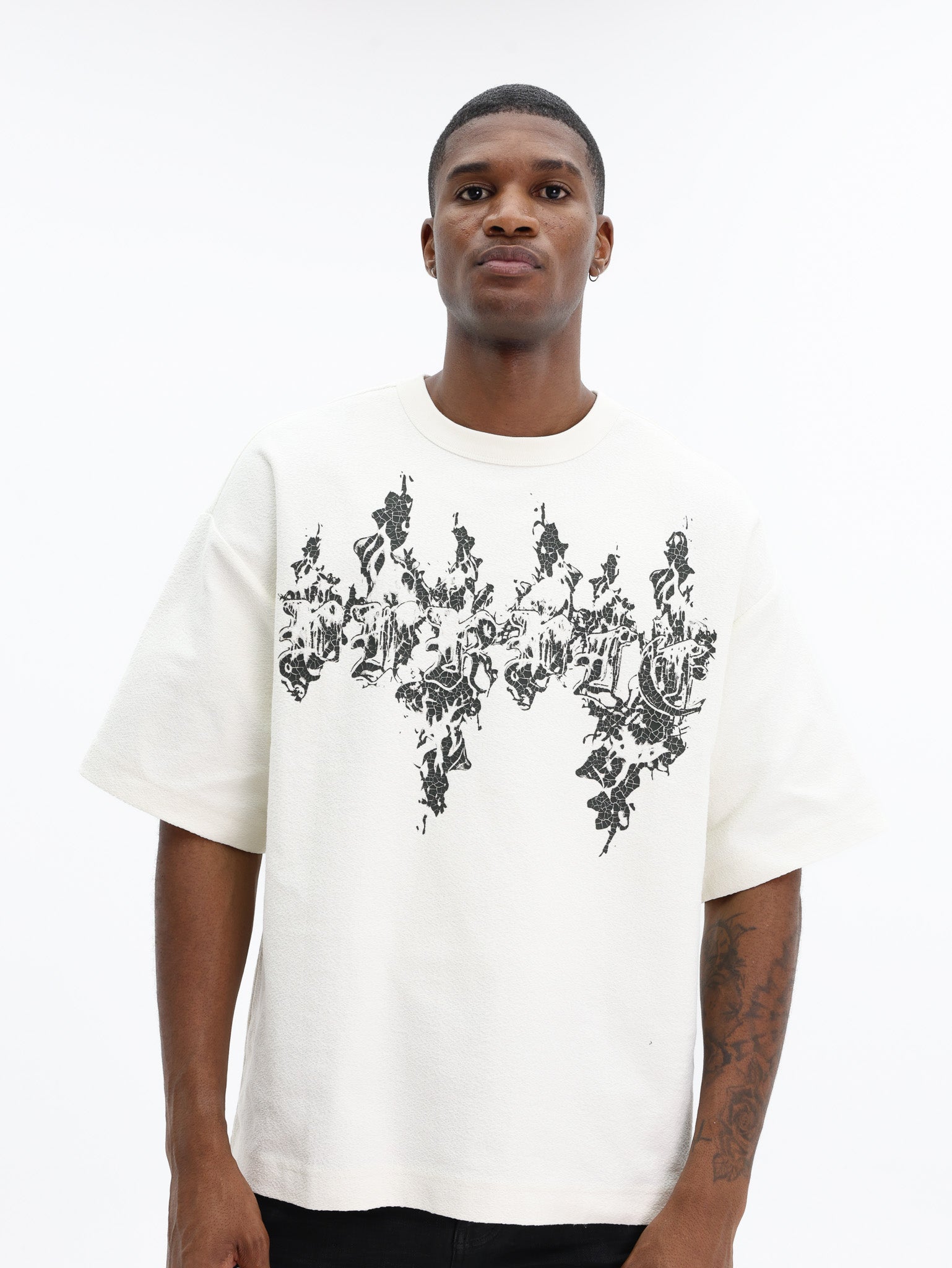 Purple T-Shirt Hwt Textured Jersey Ss Top Off White - AL Capone