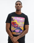 Purple T-Shirt Clean Jersey Ss Tee Black