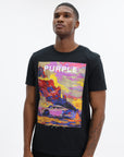 Purple T-Shirt Clean Jersey Ss Tee Black