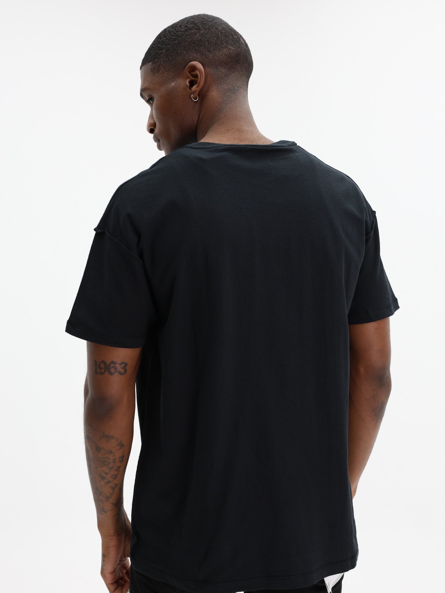 Purple T-Shirt Textured Inside Out Tee Black - AL Capone Premium