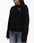 Kenzo Sweater White Logo Print Black