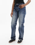 Kenzo Pants Blue Denim Medium Stone
