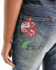 Kenzo Pants Blue Denim Medium Stone